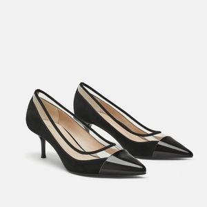 LAST ONE • NWT • Zara • Mid-Height Heels w/ Vinyl
